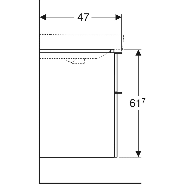 Thumbnail: Double washbasin with cabinet Geberit Smyle Square 120 cm