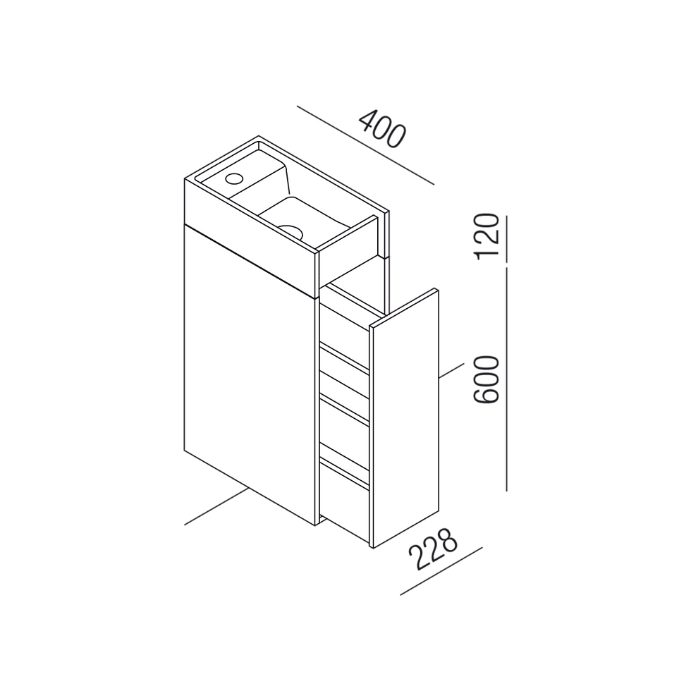 Thumbnail: AGAPE "Ventiquaranta" washbasin, ACER2040V