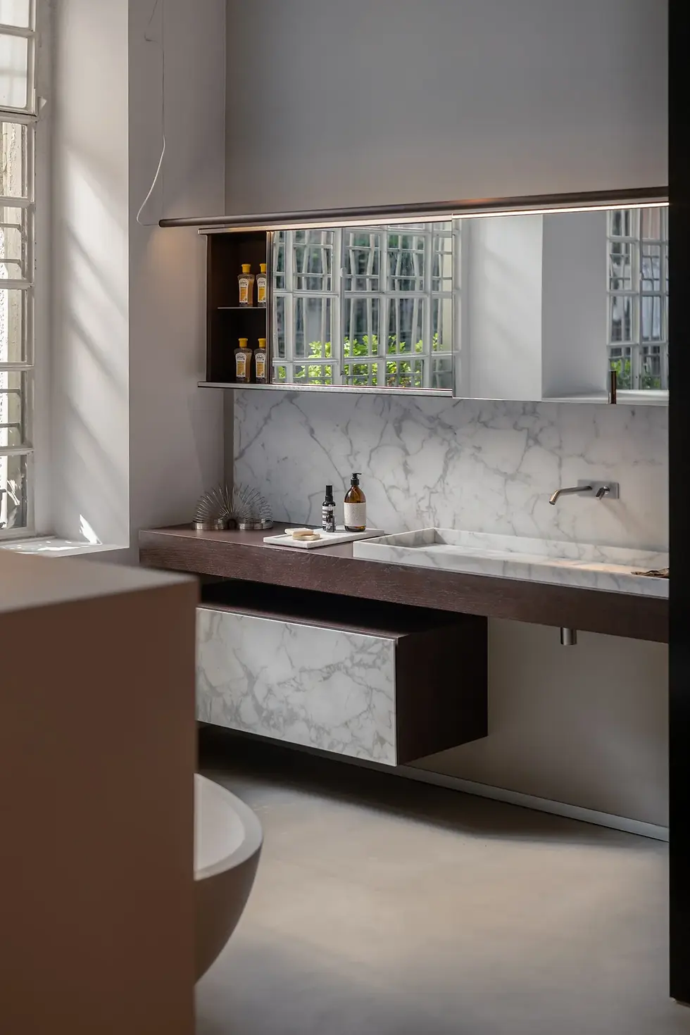 Thumbnail: AGAPE 004 Countertop washbasin ACER00460MC 60 cm, Carrara ACER00460MC