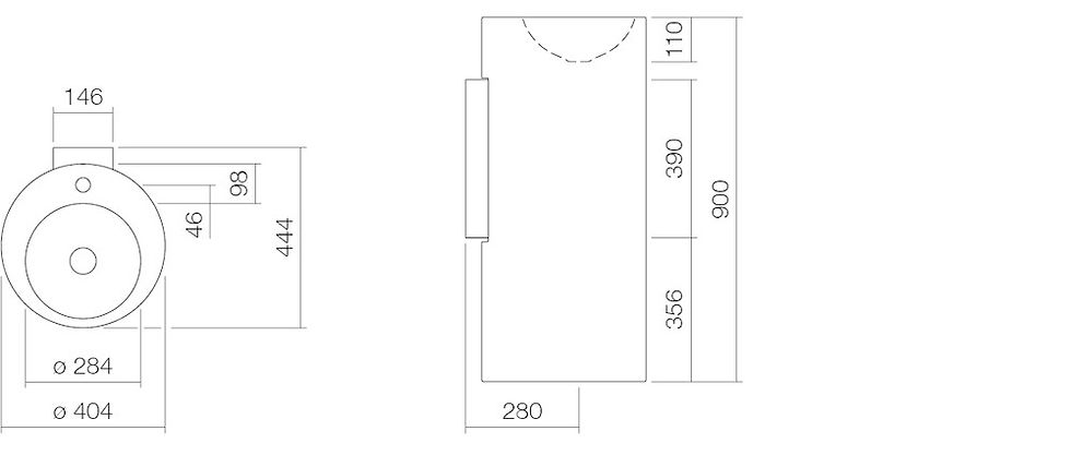 Miniatiūra: Alape praustuvas WT.RX400KH, 4500000000