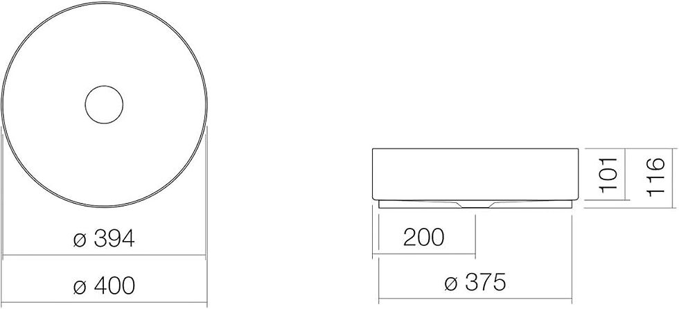 Thumbnail: Alape AB.KE400 countertop washbasin, 3222000000