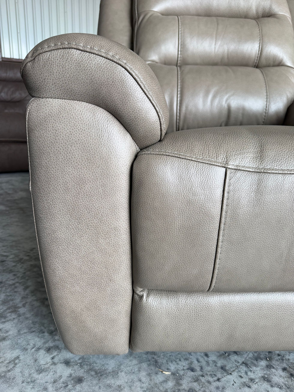 Thumbnail: Mason Leather Power Recliner with Power Headrest, Taupe