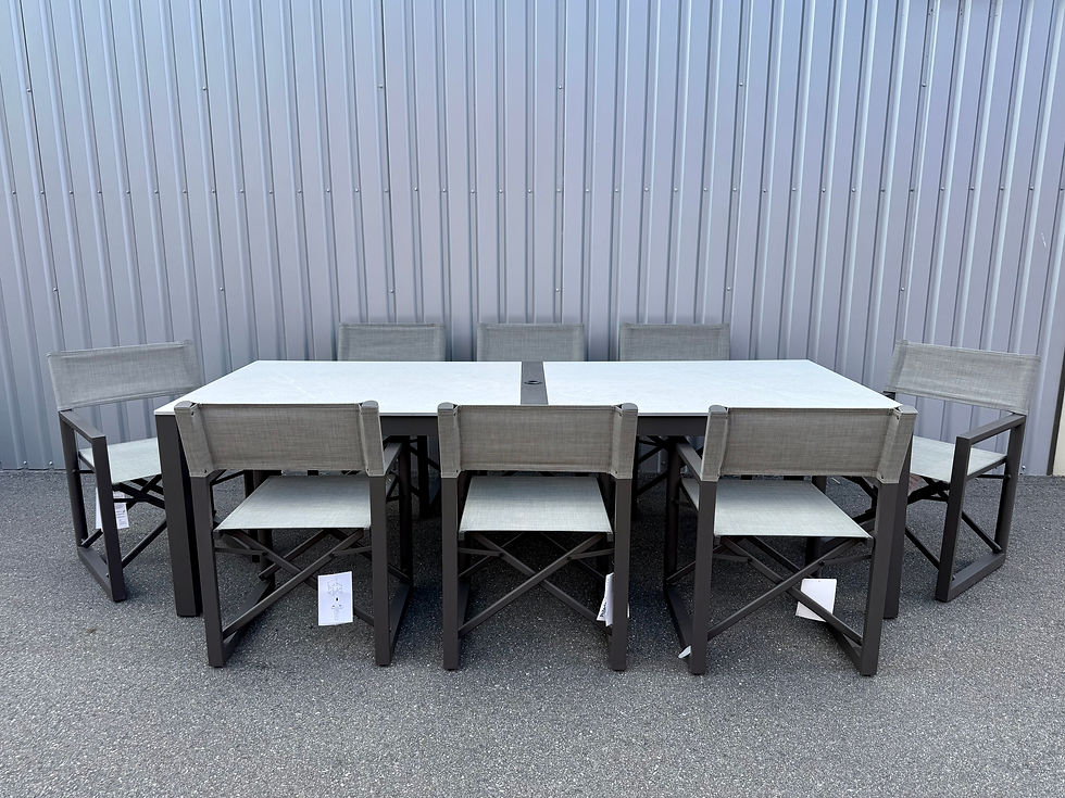 Thumbnail: SunVilla Anchor 9-piece Outdoor Patio Dining Set with Folding Chairs
