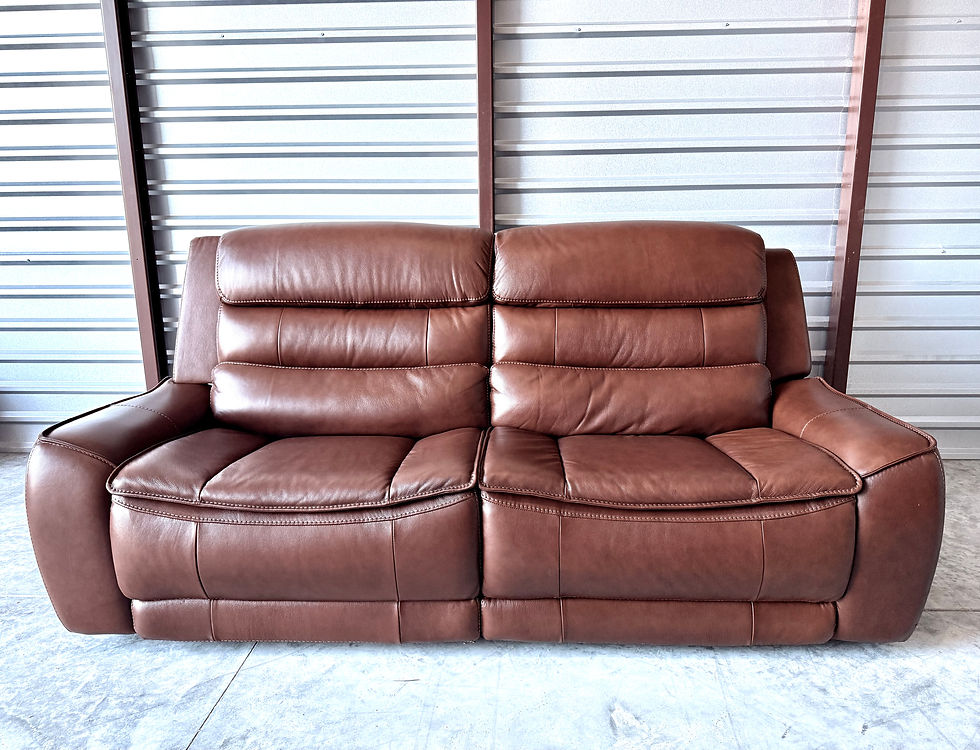 Thumbnail: Rhodes Leather Power Reclining Sofa, Brown