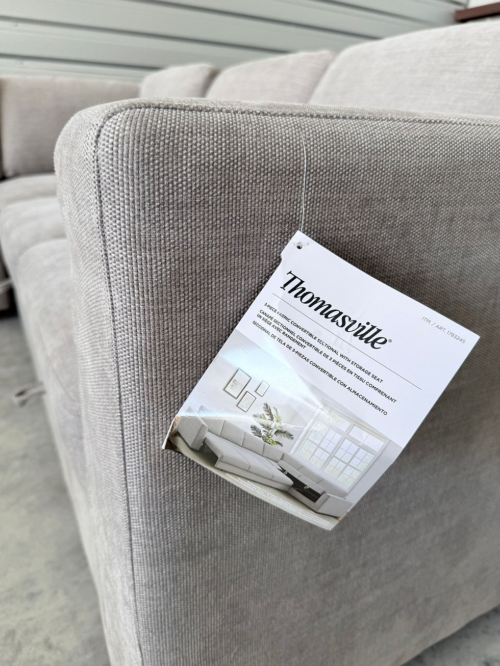 Thumbnail: Thomasville Caler Convertible Sleeper Sectional with Storage