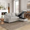 Thumbnail: Coddle Luke Fabric Sleeper Sofa with Reversible Chaise and Storage, Beige