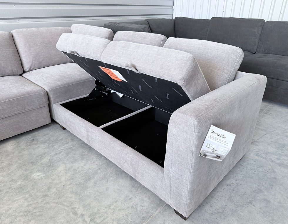 Thumbnail: Thomasville Caler Convertible Sleeper Sectional with Storage