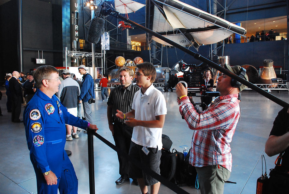 Filming "I want to be an Astronaut"