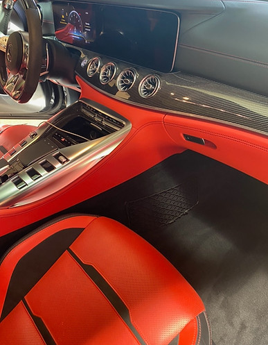 Red Interior of a Mercedes Benz to show a SuperWash  