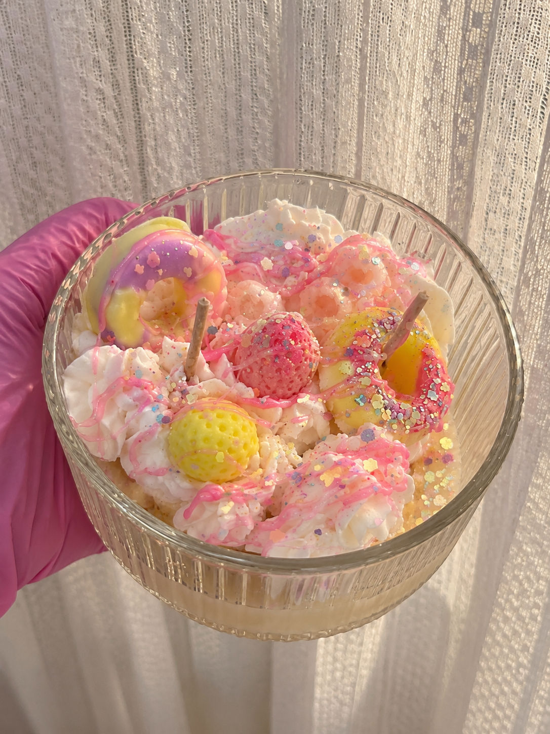 🍩🍦 BOUGIE CHANTILLY MINI DONUT – UNE DOUCEUR À CROQUER 💕✨