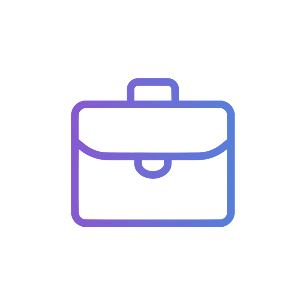 A gradient icon of a briefcase representing executive risk advisory services.