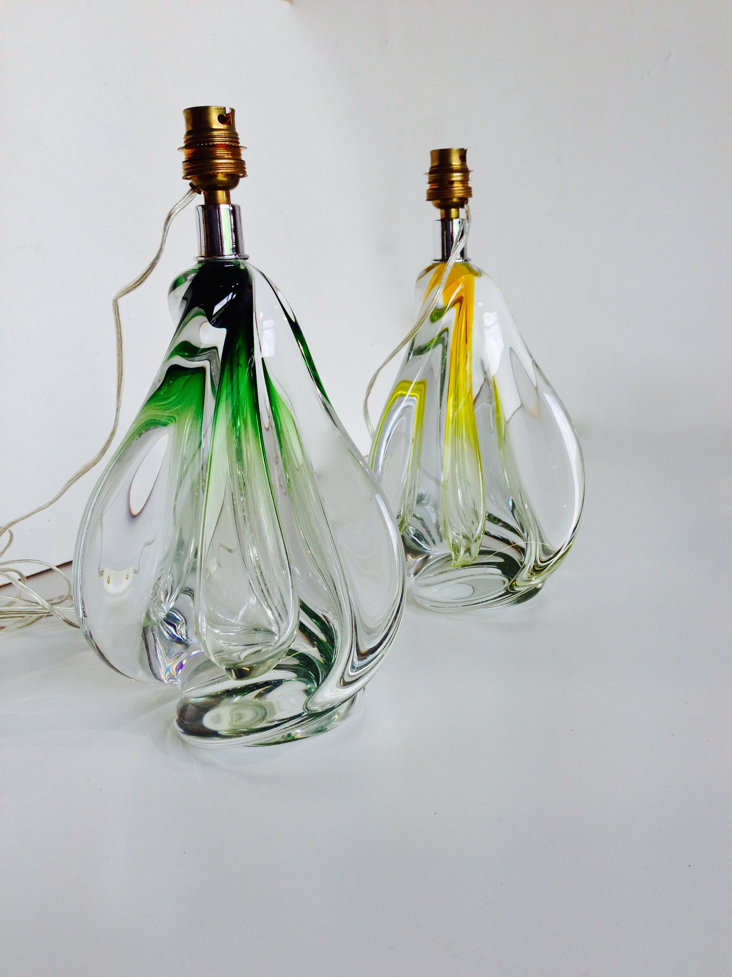 Vintage Murano Table Lamps, PAIR 1960s