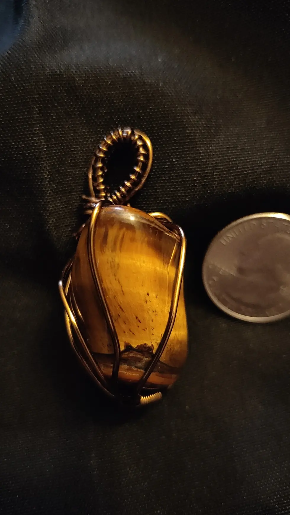 Thumbnail: Tiger's Eye wire wrap 