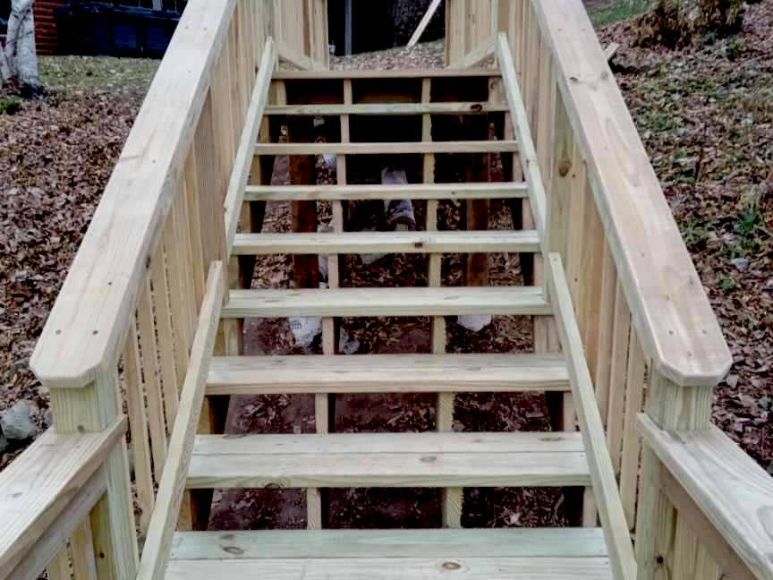 Custom built outdoor steps