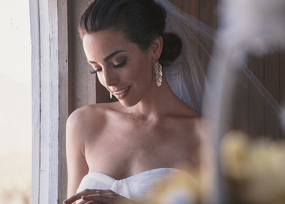 Bride Looking at Wedding Ring