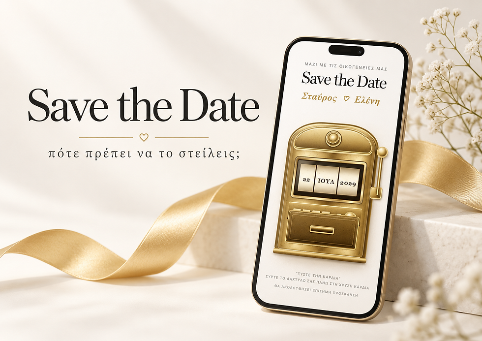 save the date ηλεκτρονικό προσκλητήριο γάμου