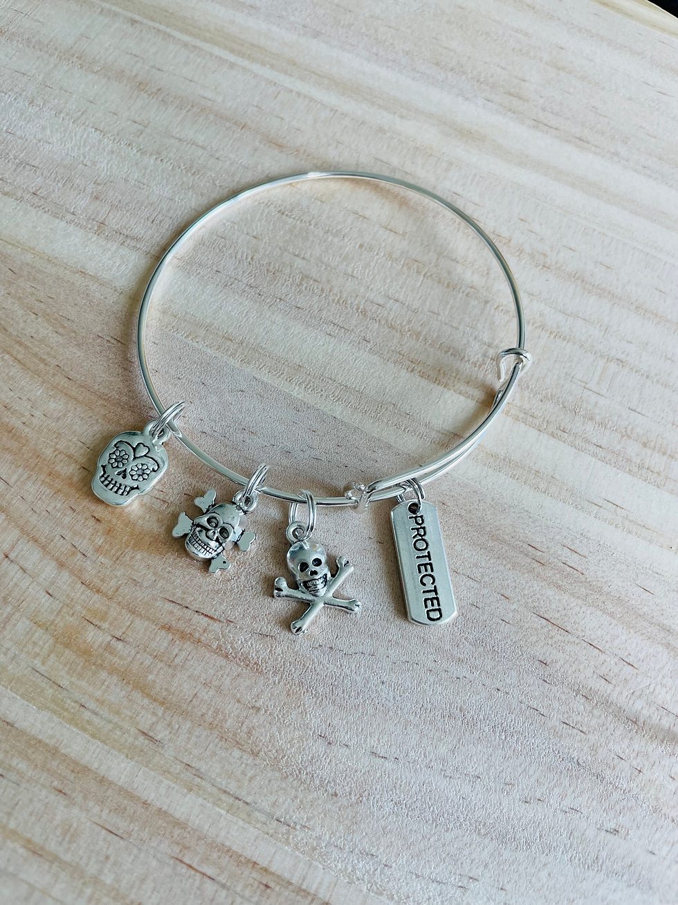 Protected Charm Bangle Bracelet