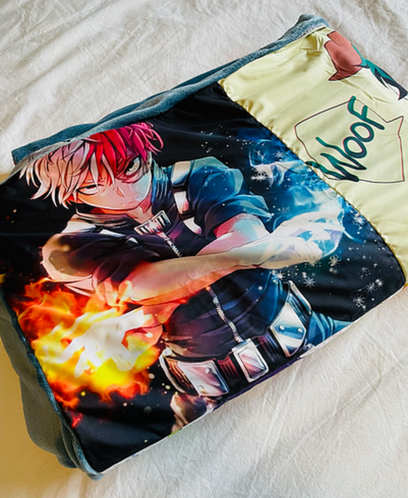 Thumbnail: My Hero Academia Blue Fleece Throw Blanket