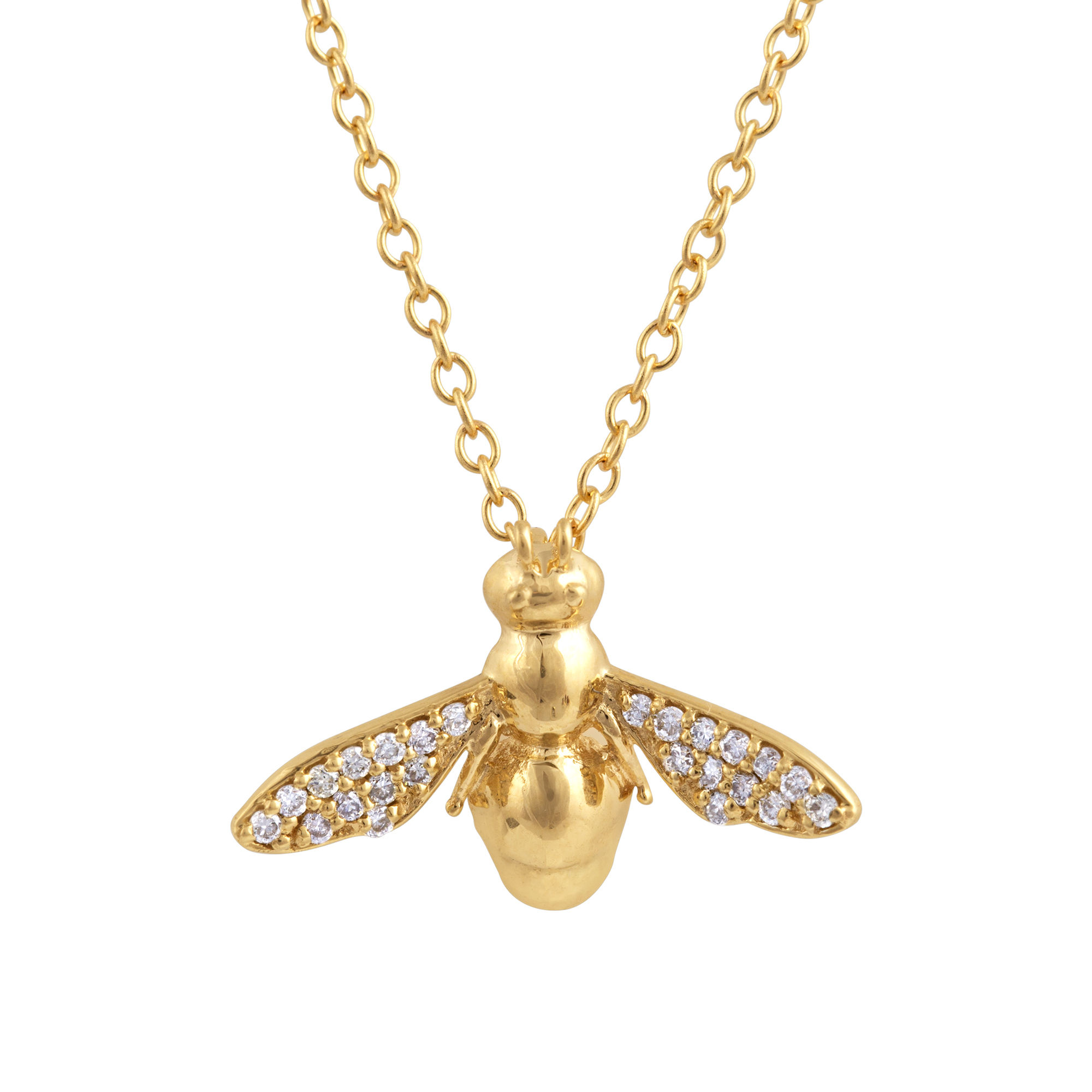 Diamond Bee Pendant