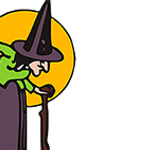 O menino e a velha bruxa coroca.