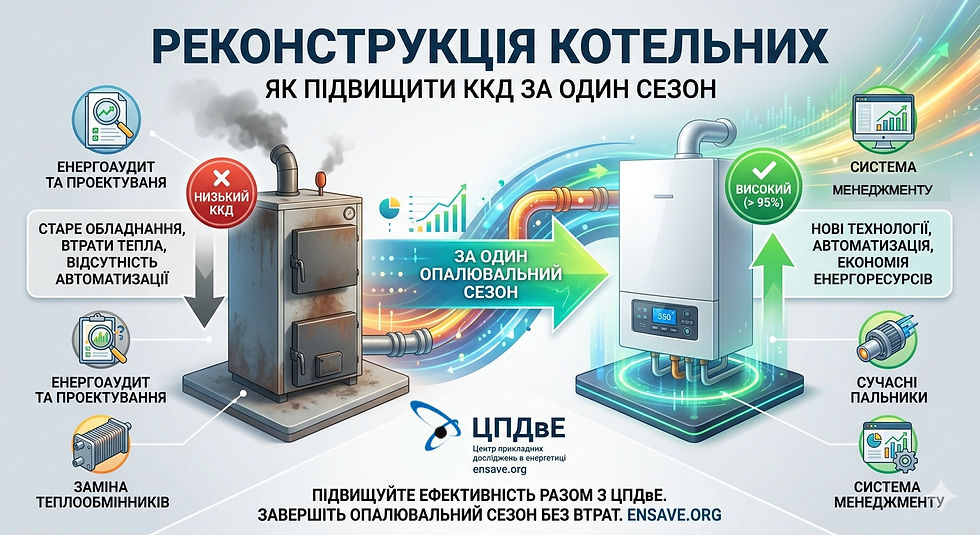 Реконструкція котелень: як підвищити ККД за один сезон.