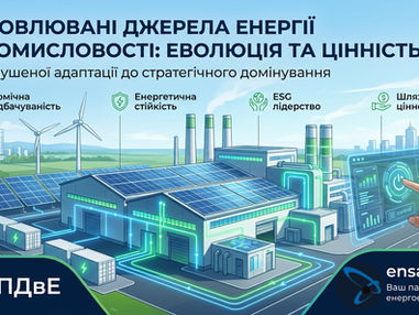 Використання відновлюваних джерел енергії (ВДЕ) в умовах промисловості.