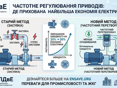 Частотне регулювання приводів: де прихована найбільша економія електрики.