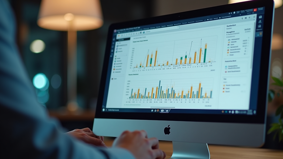 Close-up view of a computer screen displaying SEO analytics