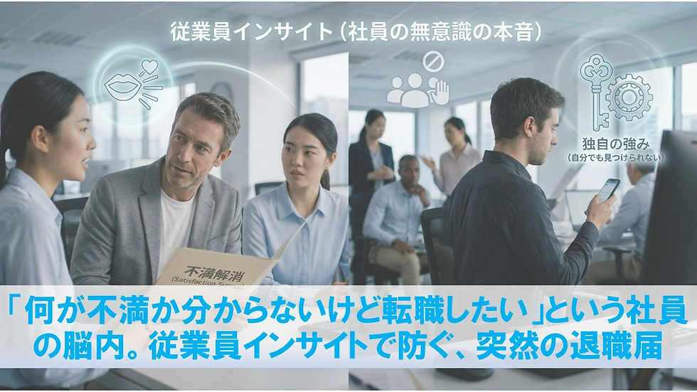 「何が不満か分からないけど転職したい」という社員の脳内。従業員インサイトで防ぐ、突然の退職届