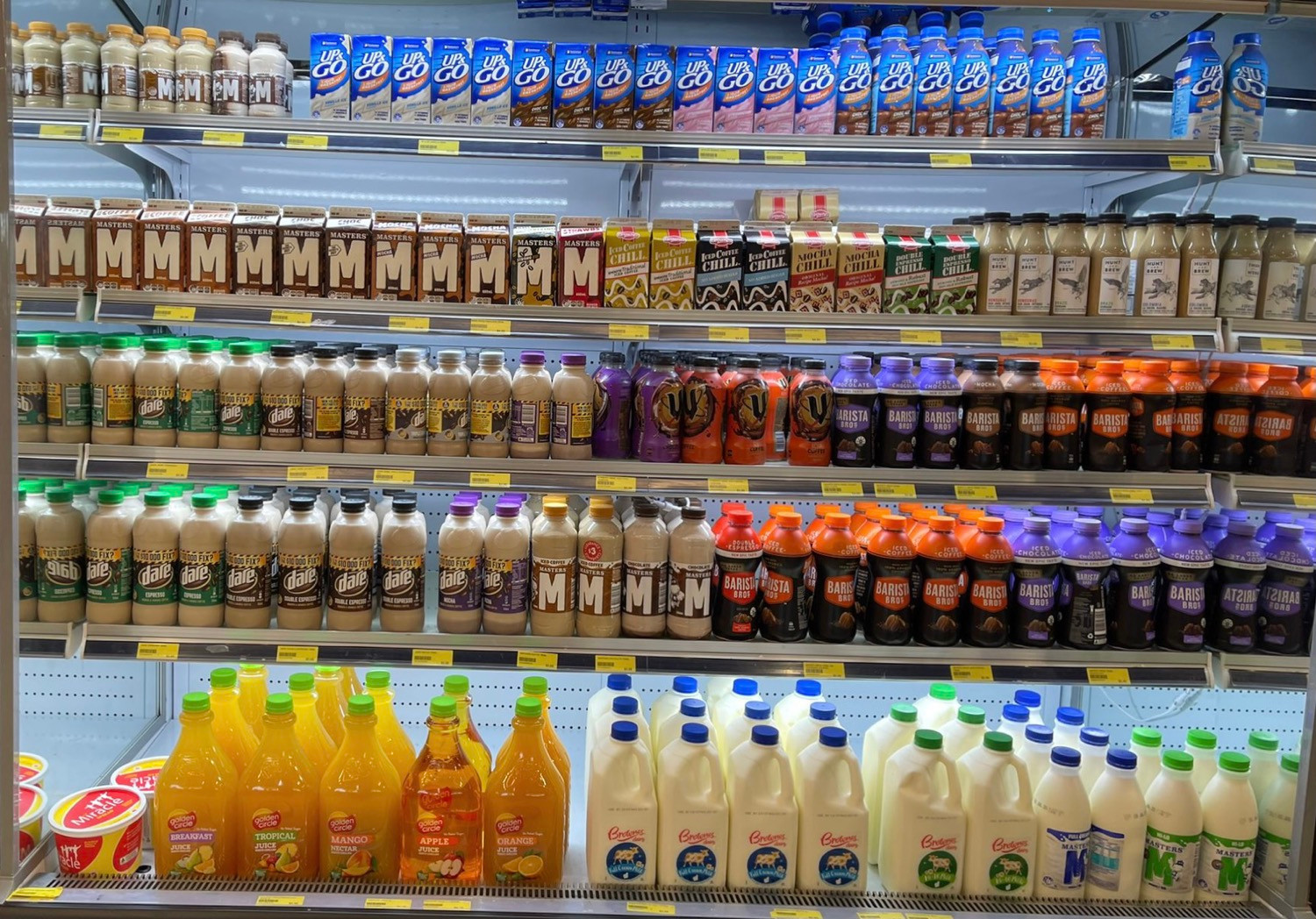 Dare, Masters, V & Barista flavoured milk