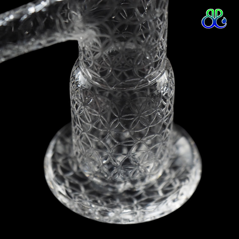 ภาพขนาดย่อ: Flower of life engraved Terp slurper  10mm or 14mm/90Degree