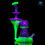 Thumbnail: 8Inches Lid Glass | UV ION + illuminati Rainbow Linework Recessed Recycler Rig