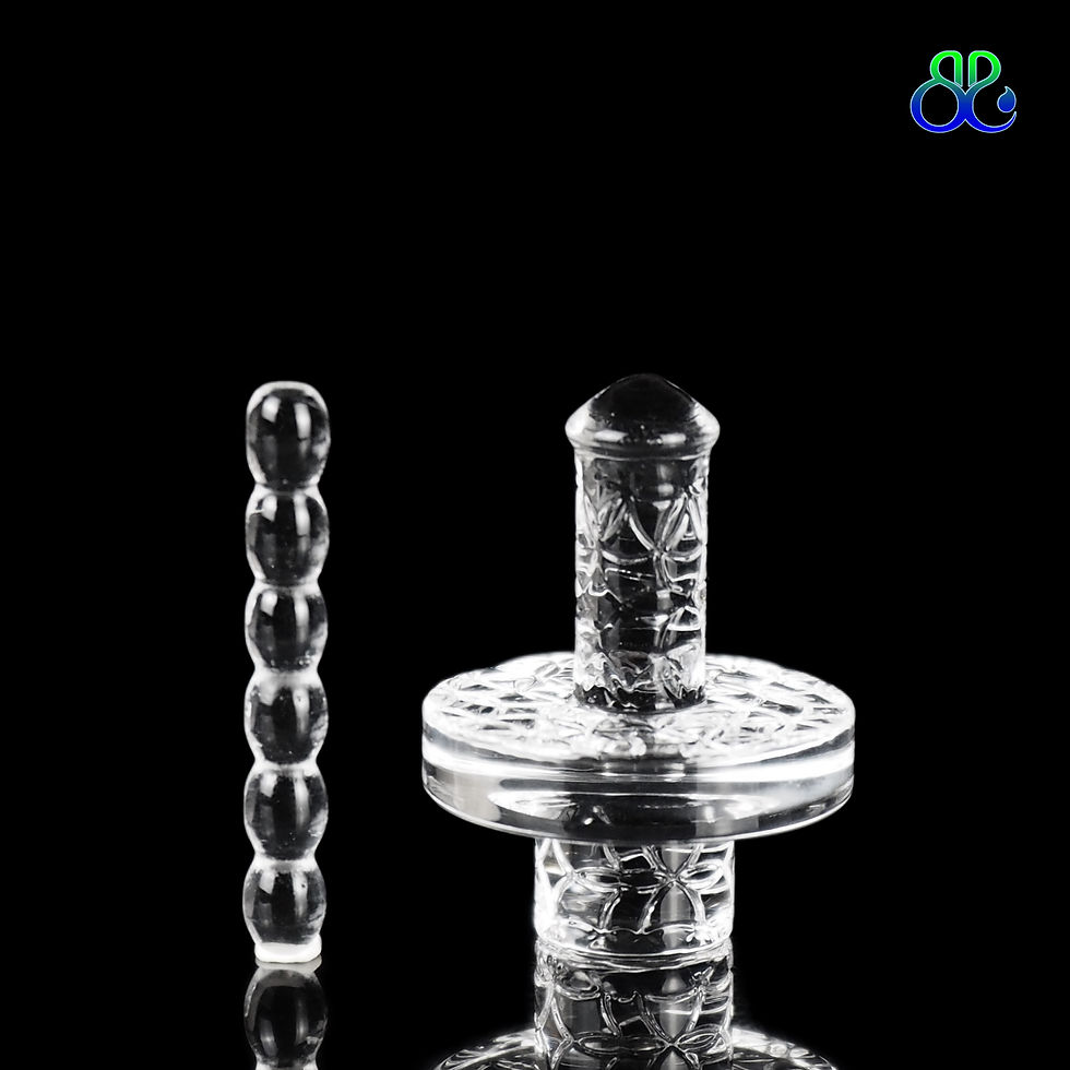 ภาพขนาดย่อ: Flower of life engraved Terp slurper set 10mm or 14mm/90Degree