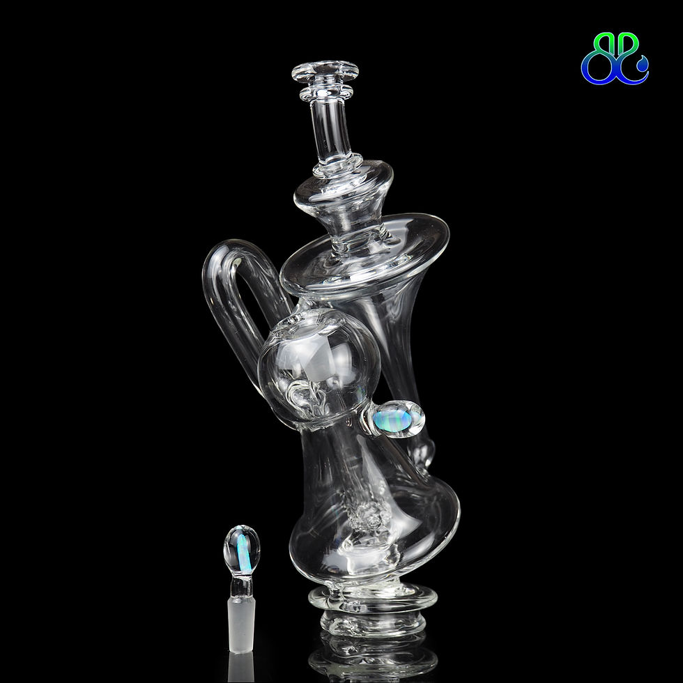 Thumbnail: Lid Glass | Clear Recessed Recycler Puffco top attachment