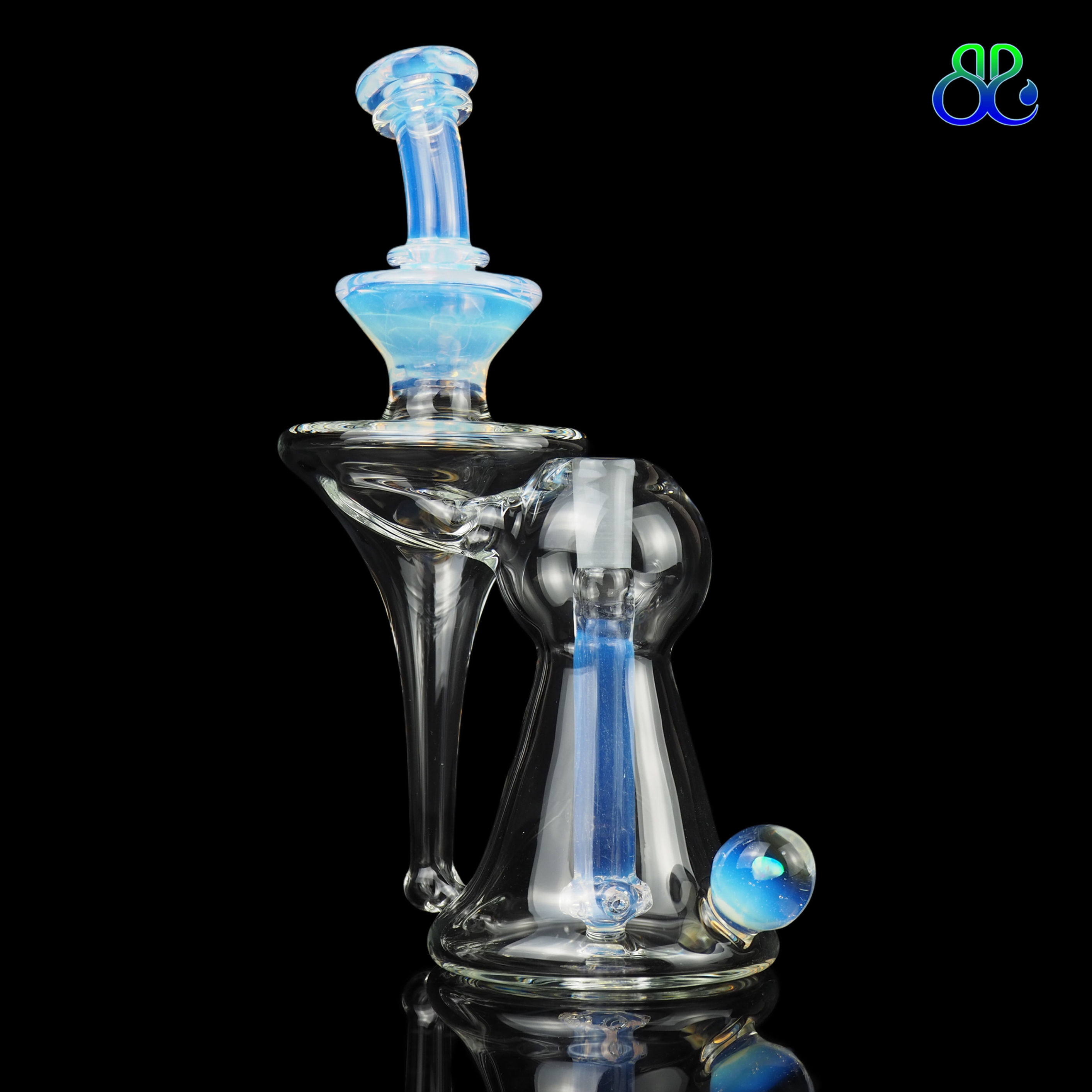 7Inches Lid Glass | Ghost Recessed Recycler Rig