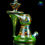 Thumbnail: 8Inches Lid Glass | UV ION + illuminati Rainbow Linework Recessed Recycler Rig