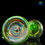 Thumbnail: 8Inches Lid Glass | UV ION + illuminati Rainbow Linework Recessed Recycler Rig