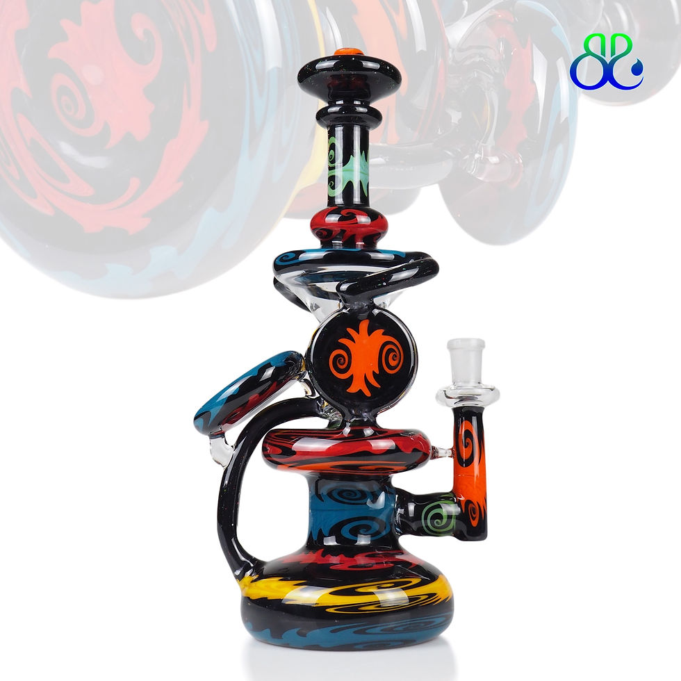 ภาพขนาดย่อ: Sabai Glass | 4Holes Perc Large Recycler Rig