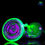 Thumbnail: 8Inches Lid Glass | UV ION + illuminati Rainbow Linework Recessed Recycler Rig