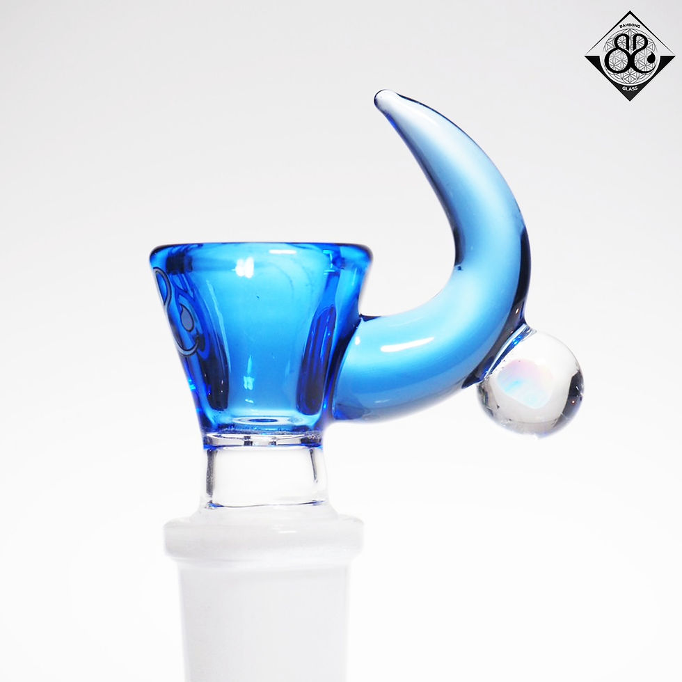 Thumbnail: BB 18mm Upward Horn Colored Bowl with Opal