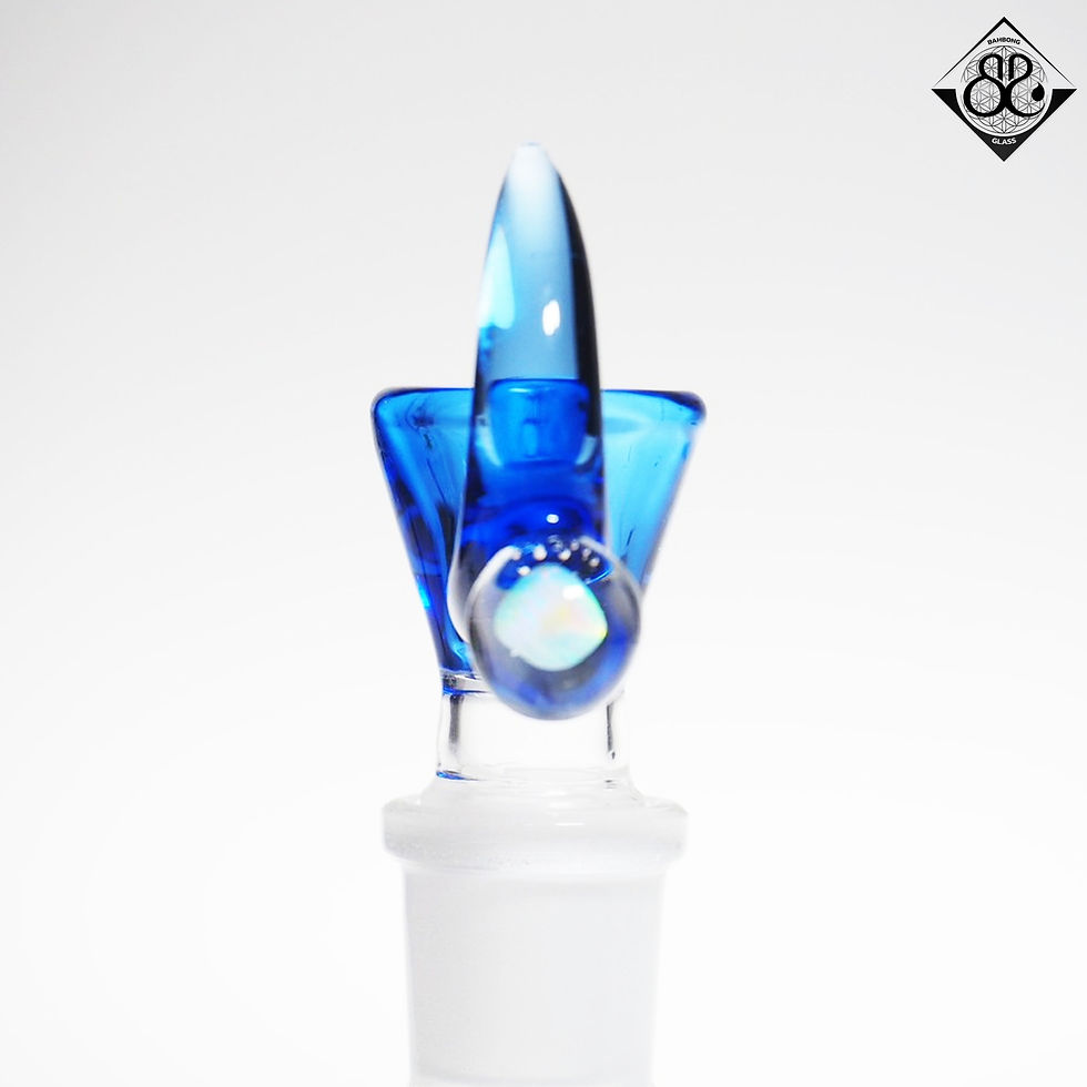 Thumbnail: BB 18mm Upward Horn Colored Bowl with Opal