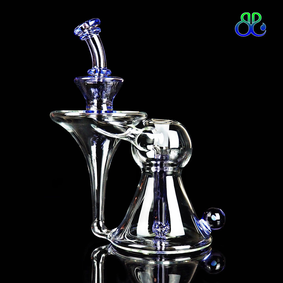 Thumbnail: 7.4Inches Lid Glass | Purple Rain Recessed Recycler 