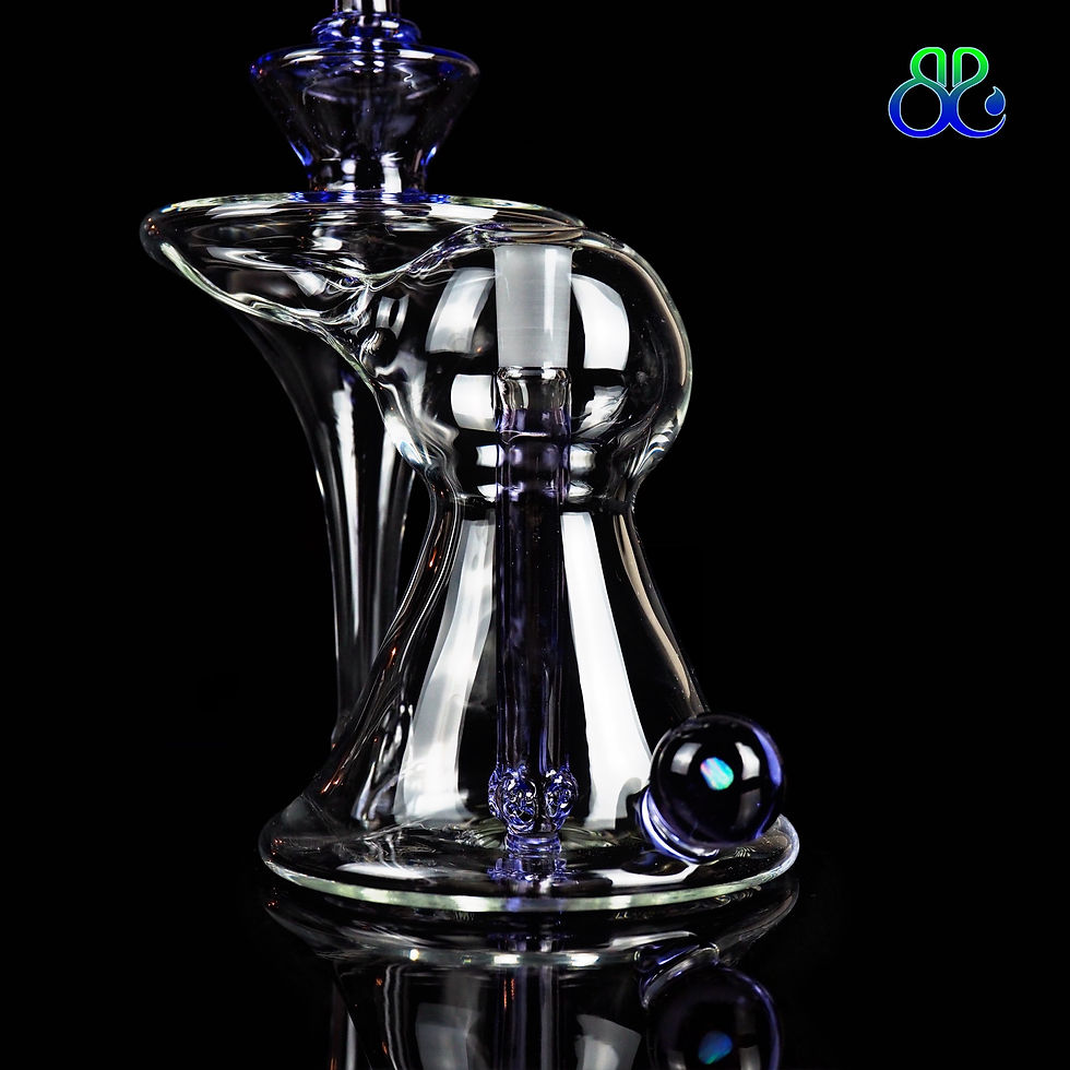Thumbnail: 7.4Inches Lid Glass | Purple Rain Recessed Recycler 