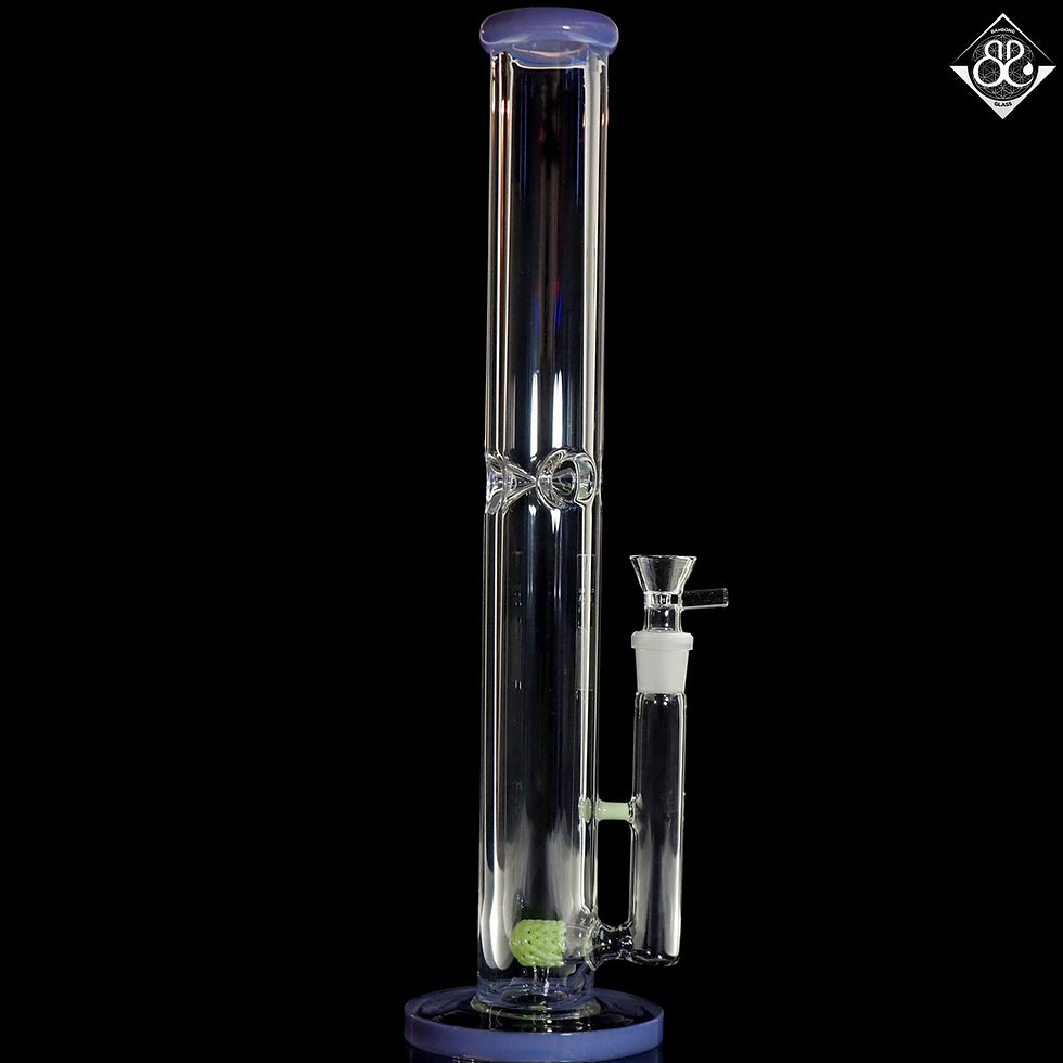 ภาพขนาดย่อ: บ้องแก้ว | 17Inches Thickness 9mm manual Perc Stemless Bong