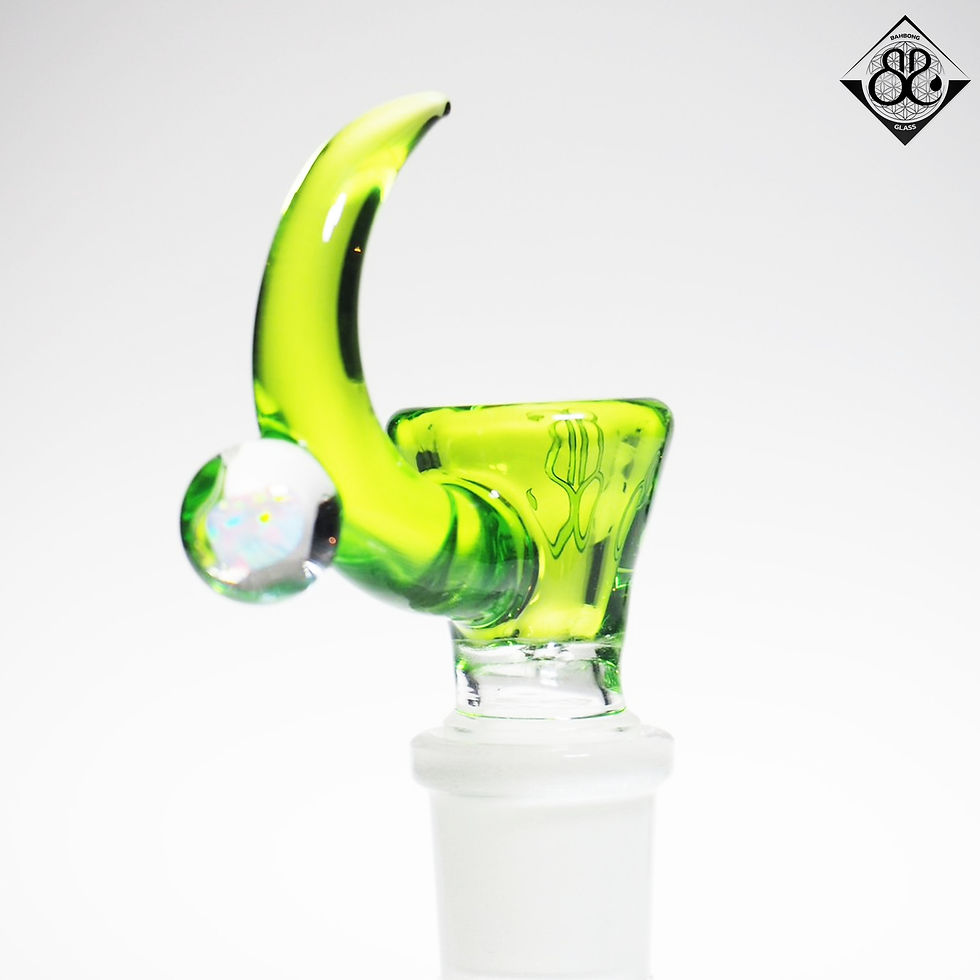 Thumbnail: BB 18mm Upward Horn Colored Bowl with Opal