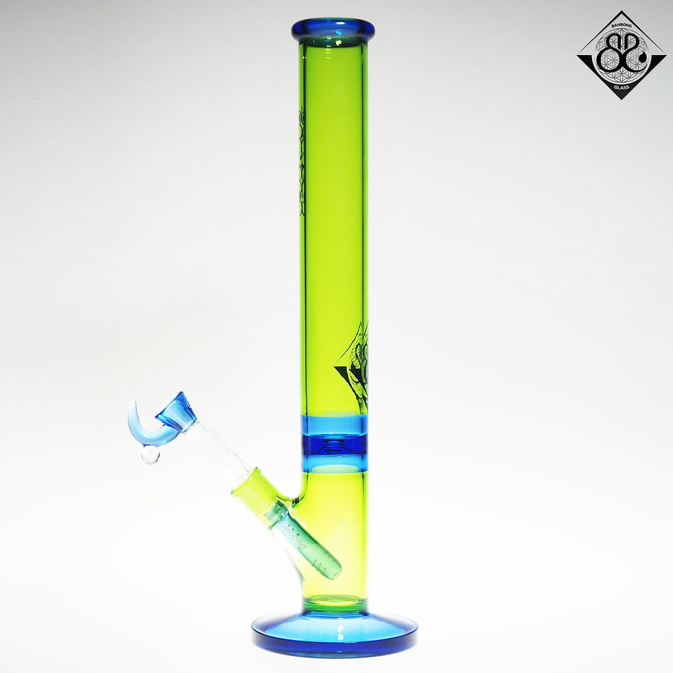 ภาพขนาดย่อ: บ้องแก้ว | 18Inches Blue&Green Straight Bong