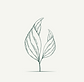 Logo of Perfectly Enoug - Outlines of 2 leaves grounded