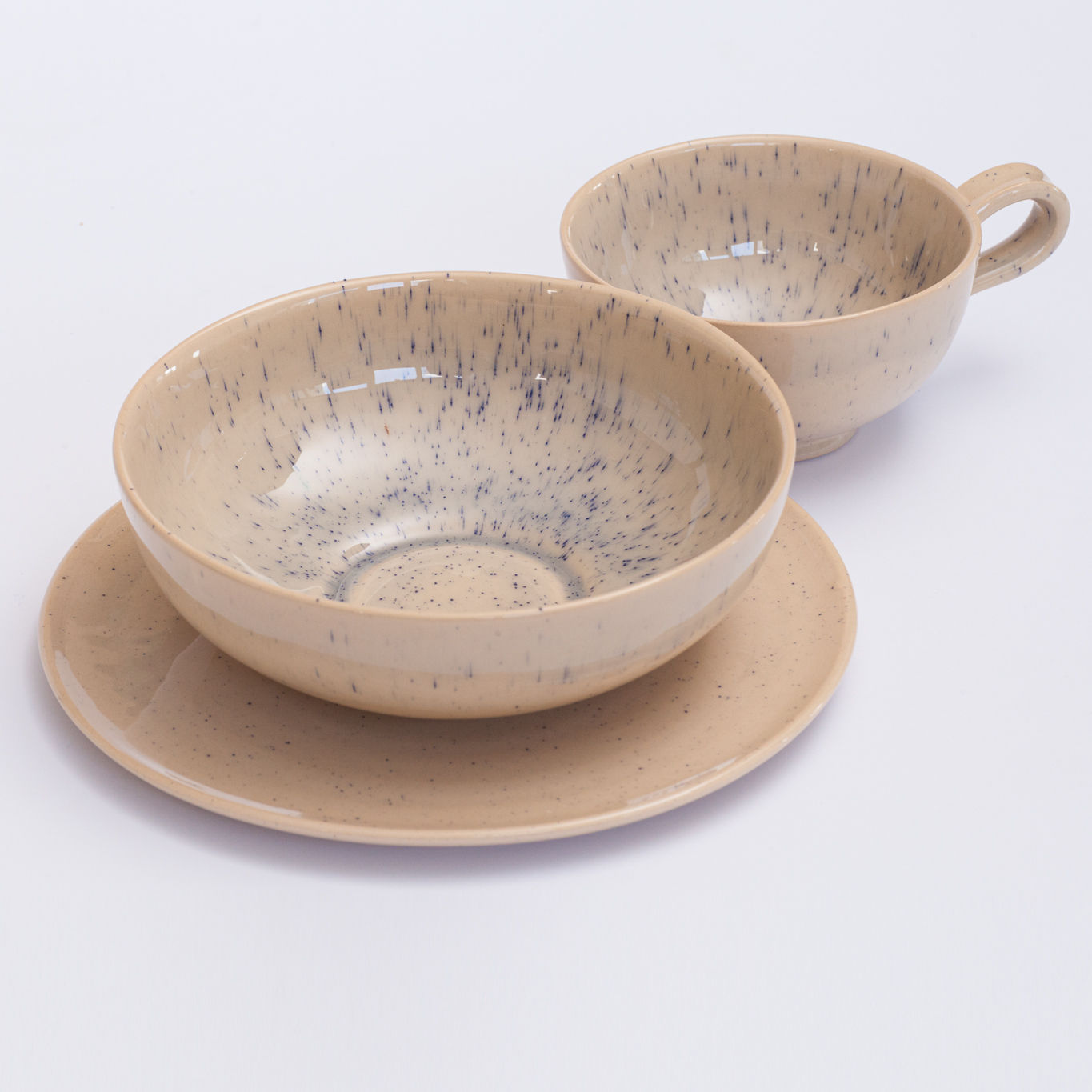 KORONG Reggeliző készlet - Kékpöttyös