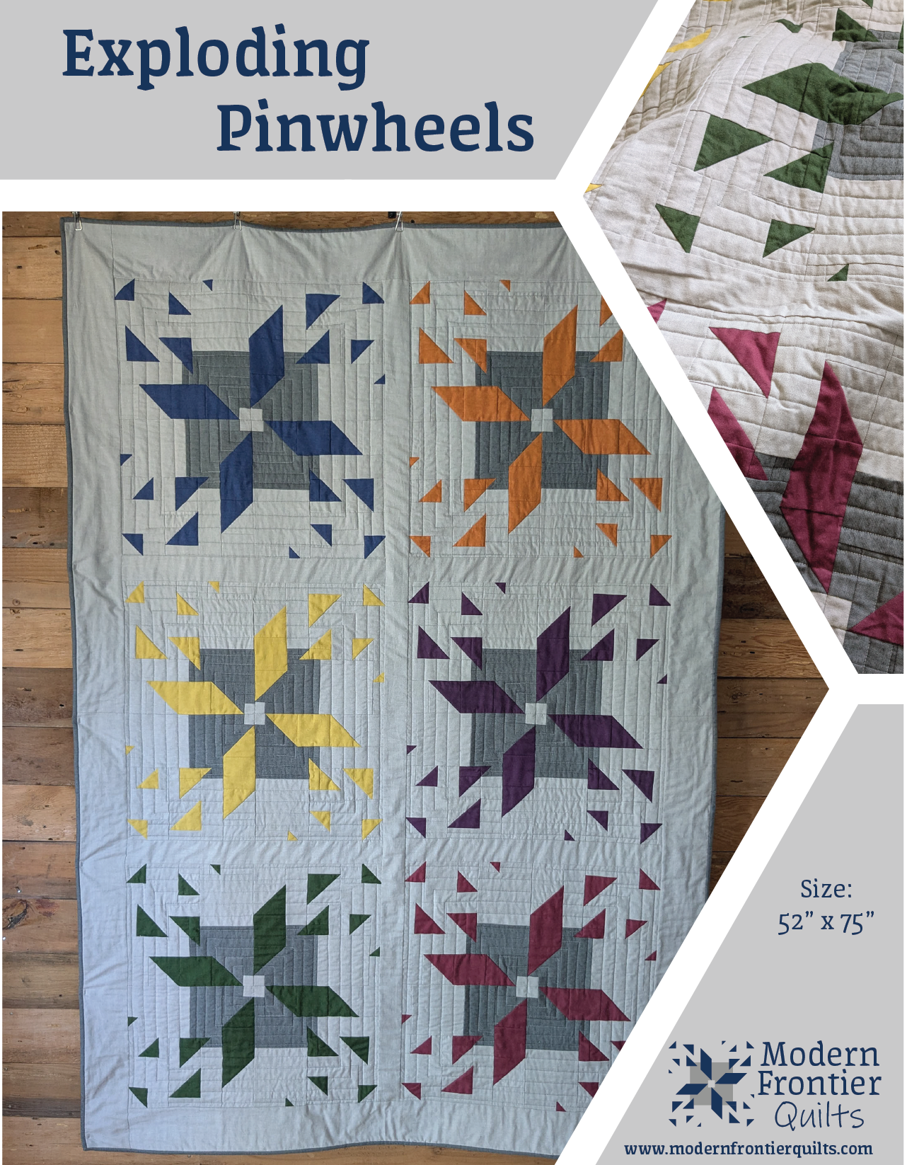 Exploding Pinwheel quilt pattern (digital download)