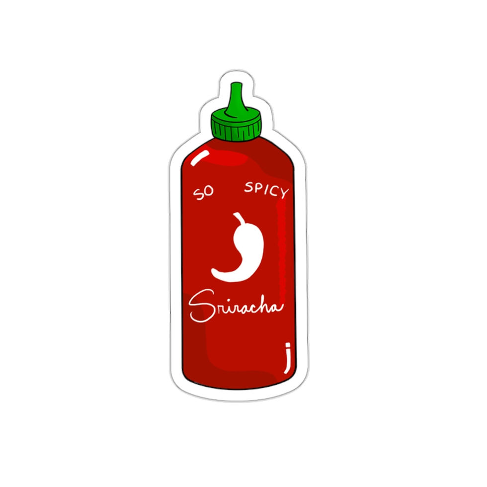 Thumbnail: “So Spicy Sriracha” Illustration Kiss-Cut Asian Food Sauce Vinyl Stickers 